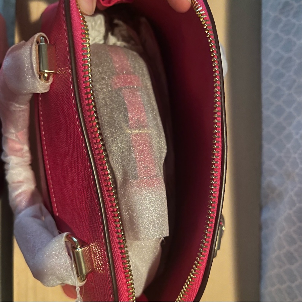 Coach Pink Katy Satchel with Signature Canvas Logo Strap 💕 - Picture 10 of 16